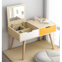 Bedroom wooden dresser a foldable mini vanity