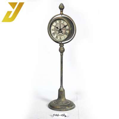 vintage metal floor clock