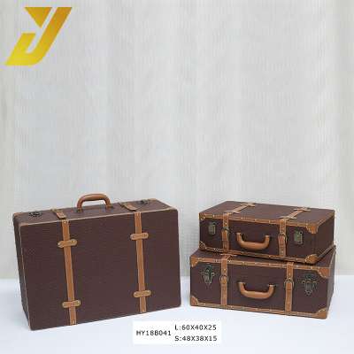 Antique Vintage Wooden Suitcases for Travelling  S/3