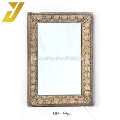 smart wooden decorative wall mirror