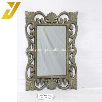 wooden rustic smart decorative wall mirror