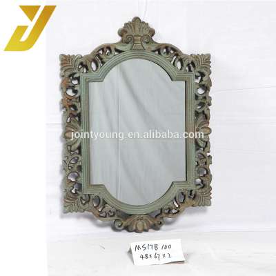 antique rustic wooden decorative wall makeup mirror