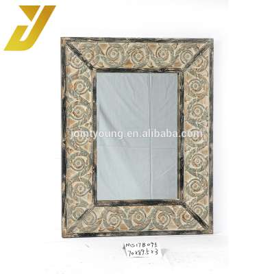 shabby wooden vanity mirror